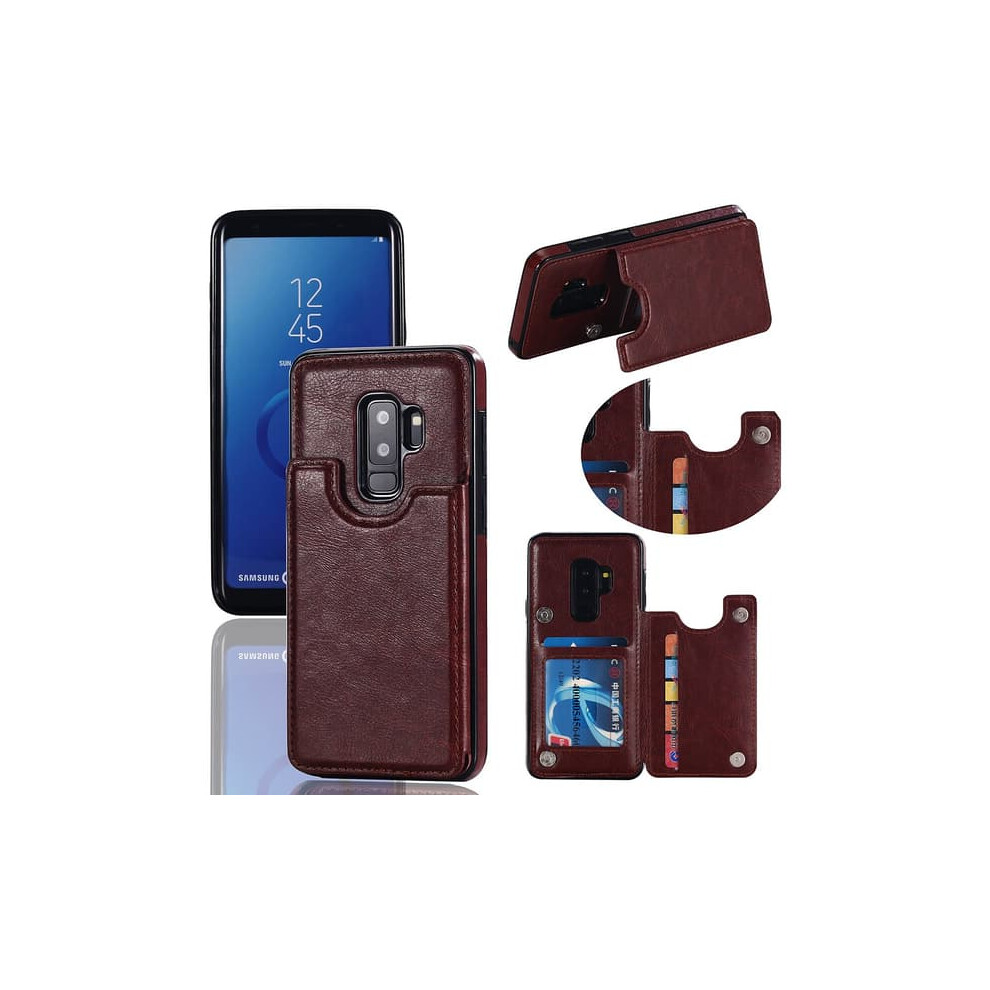 Samsung Galaxy S9+ Wallet Case Brown 962029305989