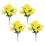 Summercome4PCS Κίτρινα Τεχνητά Φυτά Morning Glory, Λουλούδια από Ψεύτικο Μετάξι Ανθεκτικά 1