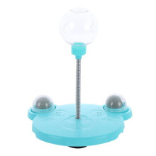 Pet slow feeder tumbler toy with balls blue