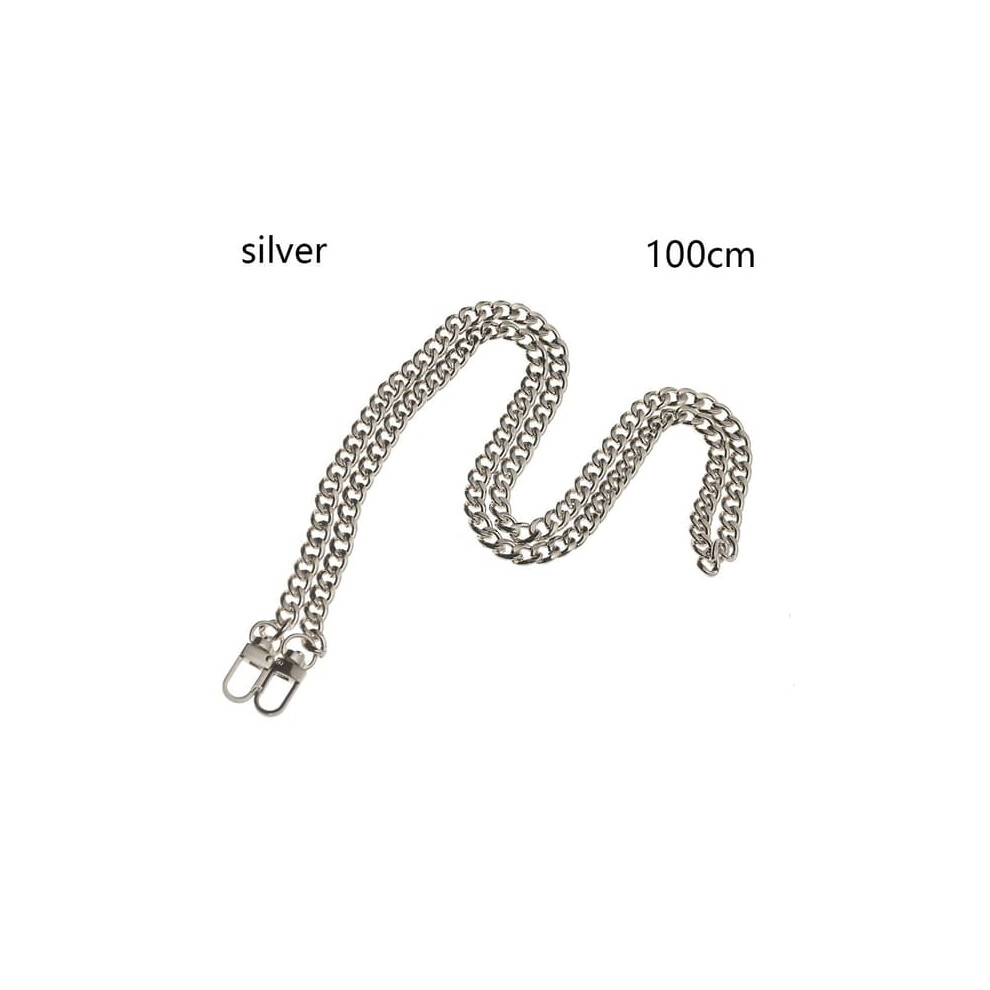 Shoulder Straps Handbag Chain 100 Cm Silver 962029314011