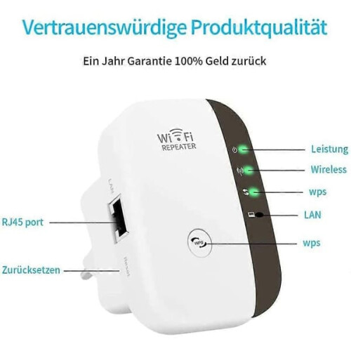 WiFi Range Extender 2.4 GHz 300 Mbps with Ethernet Port 2
