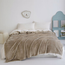Solid Color Fuzzy Throw Blanket Brown 200x230 cm