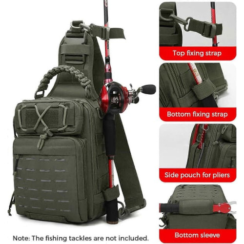 Fishing Backpack with Rod Holder and Storage Compartment 1