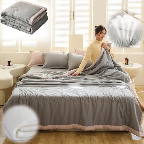 Cooling Blanket Ice Silk 200x230cm Quilted Summer Throw