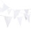 Fabric pennant garland white 10 meters 3
