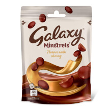 Galaxy Minstrels Milk Chocolate Sharing Bag 118g, Smooth Chocolate Buttons with a Crisp Candy Shell, Chocolate Treat, Movie Night Snacks
