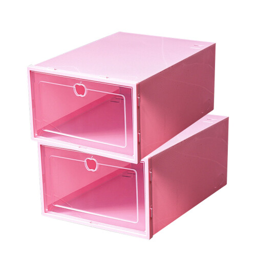 Stackable Plastic Shoe Boxes Clear Front 13x9x5.5 cm 2