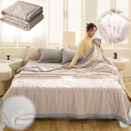 Cooling Blanket Ice Silk 200x230cm Washable Quilted Throw