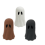 Halloween paper mache ghost decor black white brown 4 pcs 1