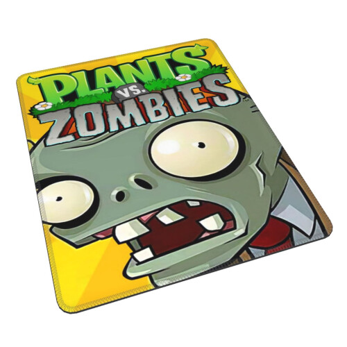 Mousepad Plants vs. Zombies 10x12 polegadas, compatível com computadores e laptops, borda costurada, base de borracha antiderrapante, tecido de 1