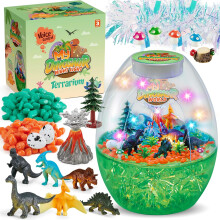 Lámpara de Noche de Dinosaurio DIY Kit Creativo Educativo para Niños Terrario — juguetes manualidades niños