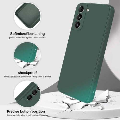 Capa protetora líquida emborrachada verde fosca compatível com Samsung S23 - Verde 1