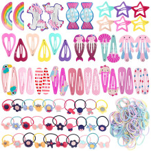 Girls Hair Accessories Set with Clips and Ties 172pcs