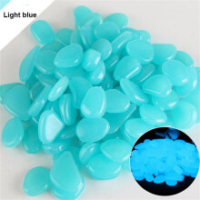 Glow-in-the-Dark Garden Pebbles Solar-Powered 50pcs
