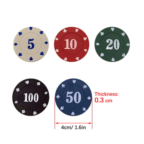 Plastic Counting Chips for Math and Poker Games 100 pcs 1
