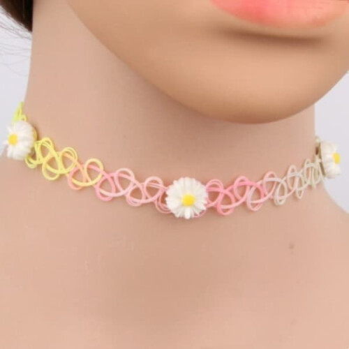 Stretch choker necklace gothic elastic 1 piece 1