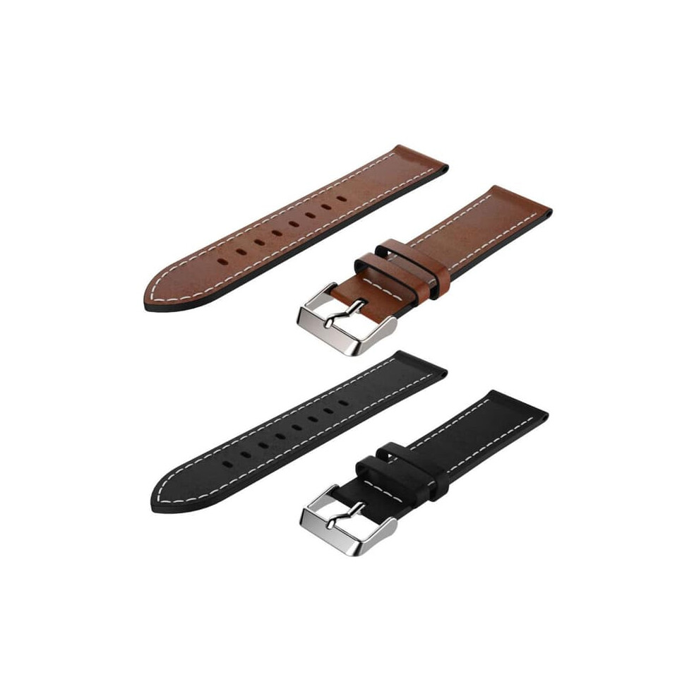 Skalo Leather Strap For Amazfit Gtr 2 And 2E Brown 962029645993