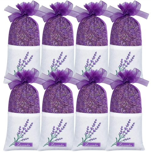 Lavender sachets for drawers and closets 8 pack