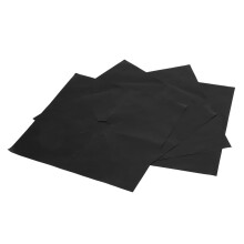 Gasherdabdeckung, 4-teiliges wiederverwendbares Schutzmatten-Set für Gasherde (Schwarz), kompatibel mit Gasherden