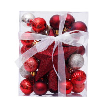 Christmas Ball Baubles Silver 30 pcs