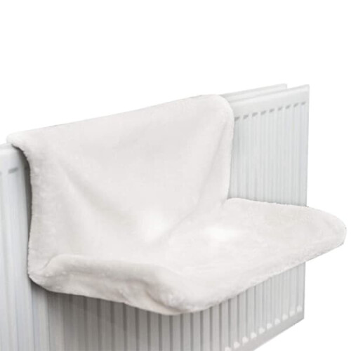 Hanging Cat Bed Iron Frame White Lambswool 1pc