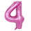 Pink Metallic Number 4 Balloon 102 cm 1