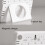 Magnetic Wall-Mounted LCD Digital Clock White 6