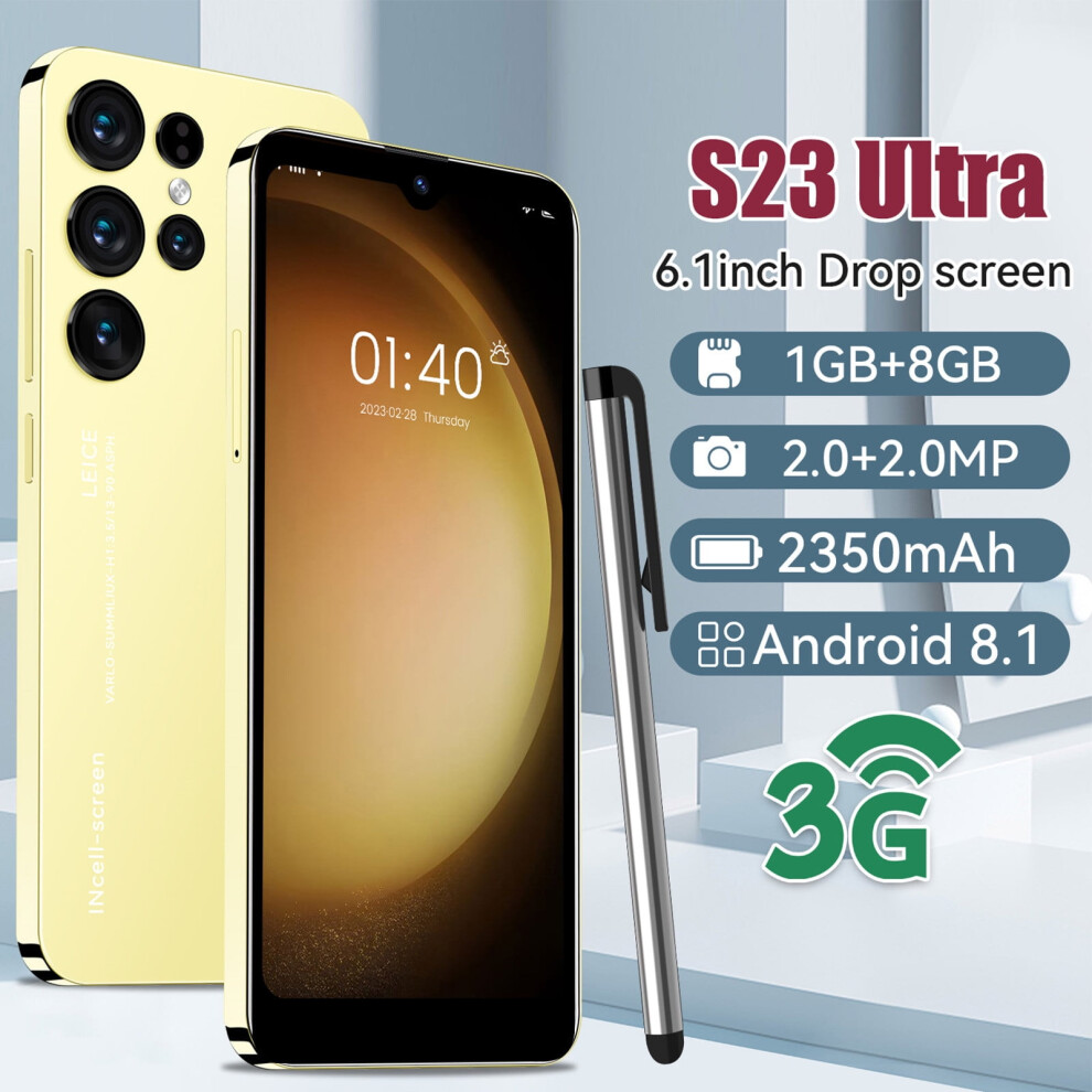 S23 Ultra Android Smartphone 6.1-Inch Hd 1Gb+8Gb 128Gb 900881791618