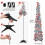 Artificial Christmas Tree Pencil Style 5 ft LED Silver 2