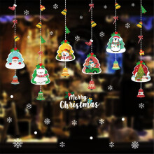 Décorations de Noël : flocons de neige à coller sur une fenêtre, autocollants pour vitres, stickers de Noël, ornements de Noël blancs, cadeaux