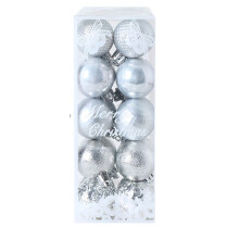 Christmas Ball Ornaments Gold Silver Pink 4cm