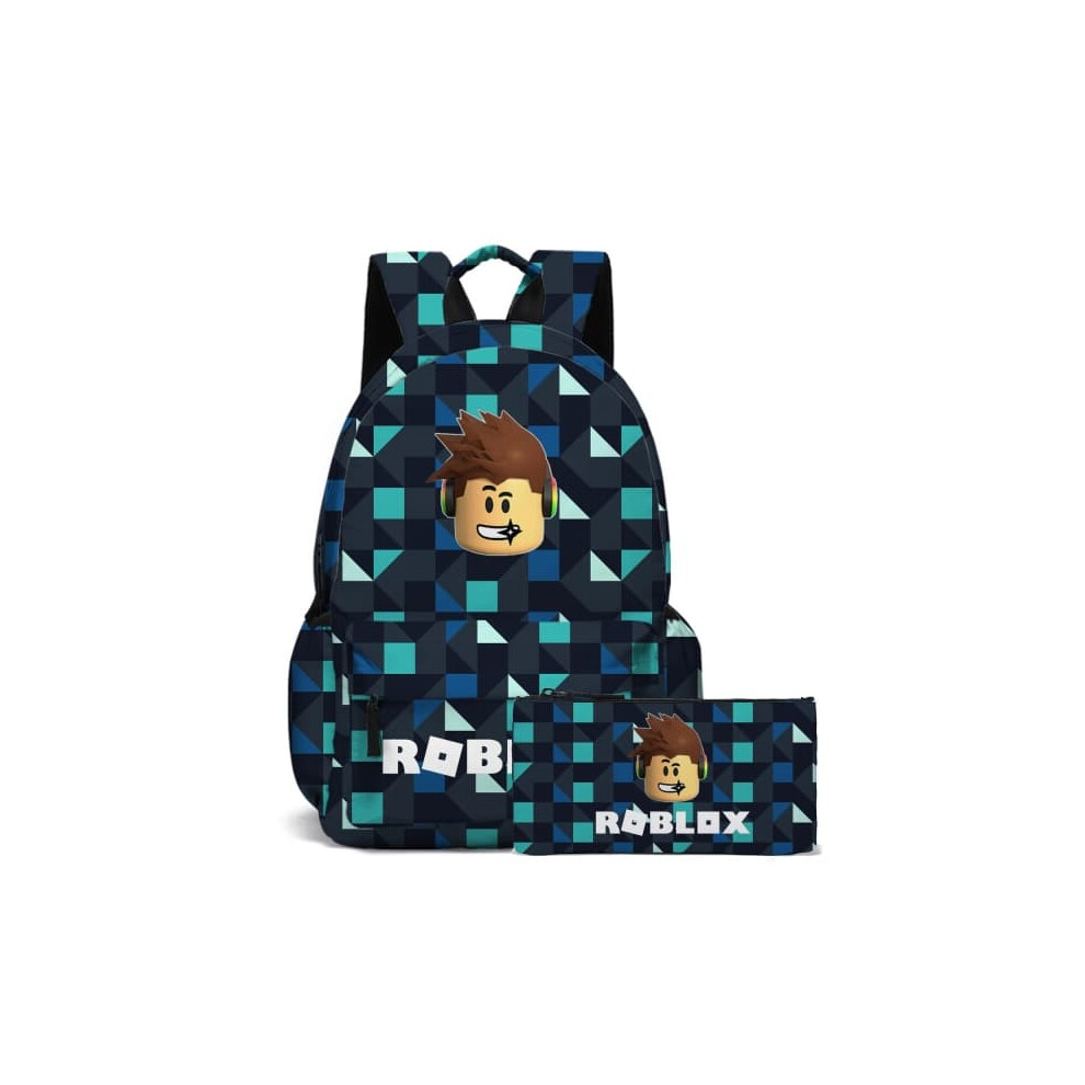 Roblox backpack school bag travel set purple 2 pieces