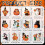Træ Halloween ornamenter sæt Vintage 36 dele 5