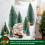 Mini Christmas Trees Decorations Green 6pcs 8