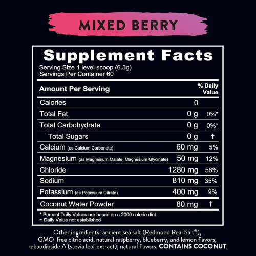 REDMOND Re-Lyte Hydration Electrolyte Mix ReLyte - (MixedBerry) 380g 2