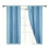 Faux Silk Light Blue Blackout Curtain Panel 63 in 4