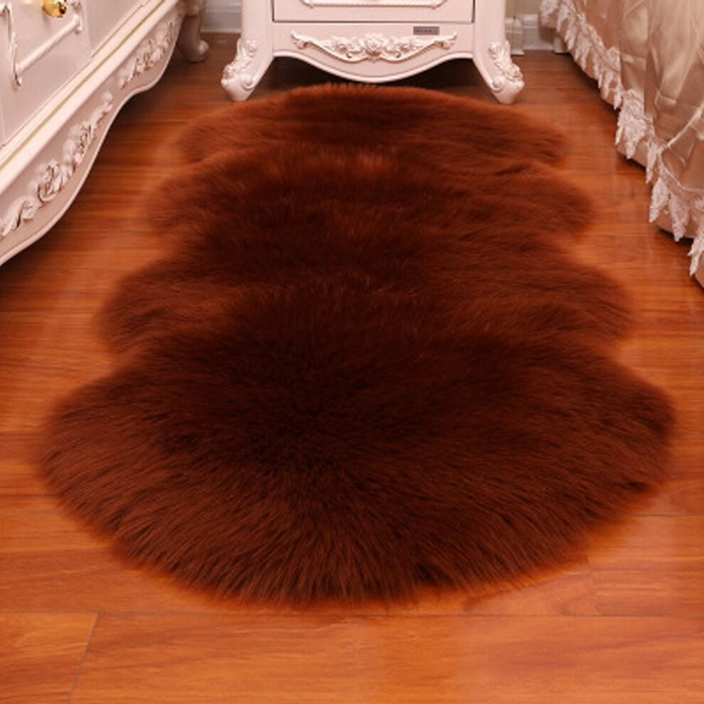 Home Decor Fluffy Shaggy Non-Slip Area Rug Brown 900881793254