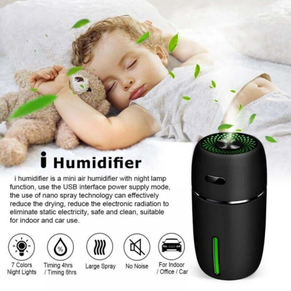 Portable Ultrasonic Humidifier Warm And Cool Mist 300Ml 972745922896