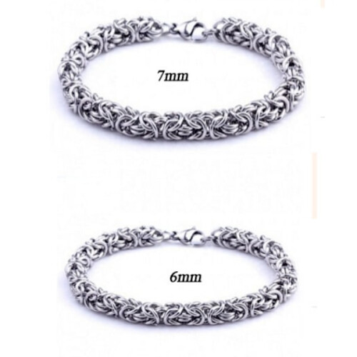 Emperor Link Bracelet Steel 6mm 22cm