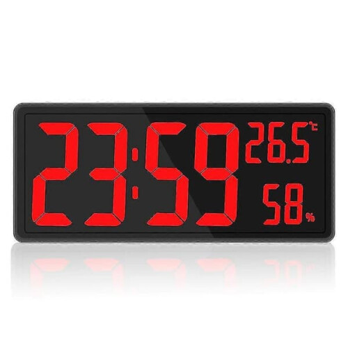 Digital Wall Clock with Temperature and Humidity Display