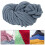 Chunky Chenille Yarn Dark Gray Super Bulky 7