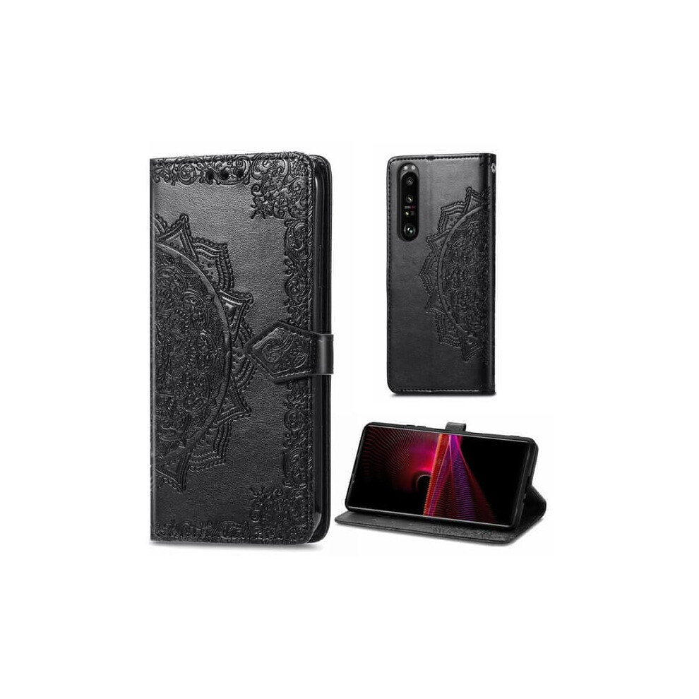 Mandala Leather Case For Sony Xperia 1 Iii - Black 962125848991