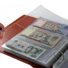 Money Banknote Album Pages Transparent 3-Slot 10pcs