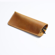 Leather Glasses Case Genuine Soft 1 Pack
