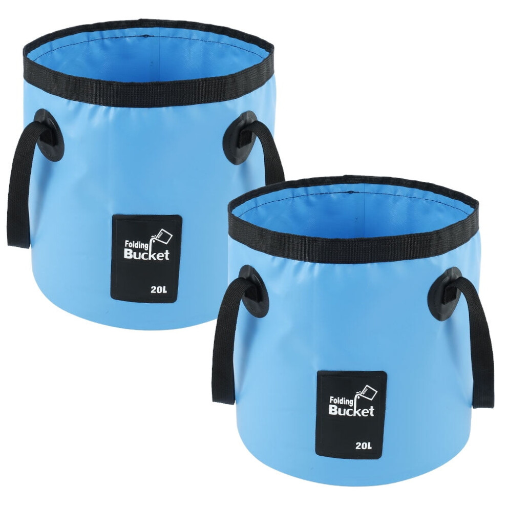 Collapsible Bucket With Handle 5 Gallon 2 Pack 972745934028