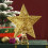 Étoile de Noël dorée à 5 branches avec lumières 1