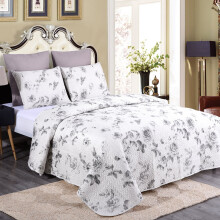 Ensemble de courtepointe JML, format king, 234 x 264 cm, imprimé léger