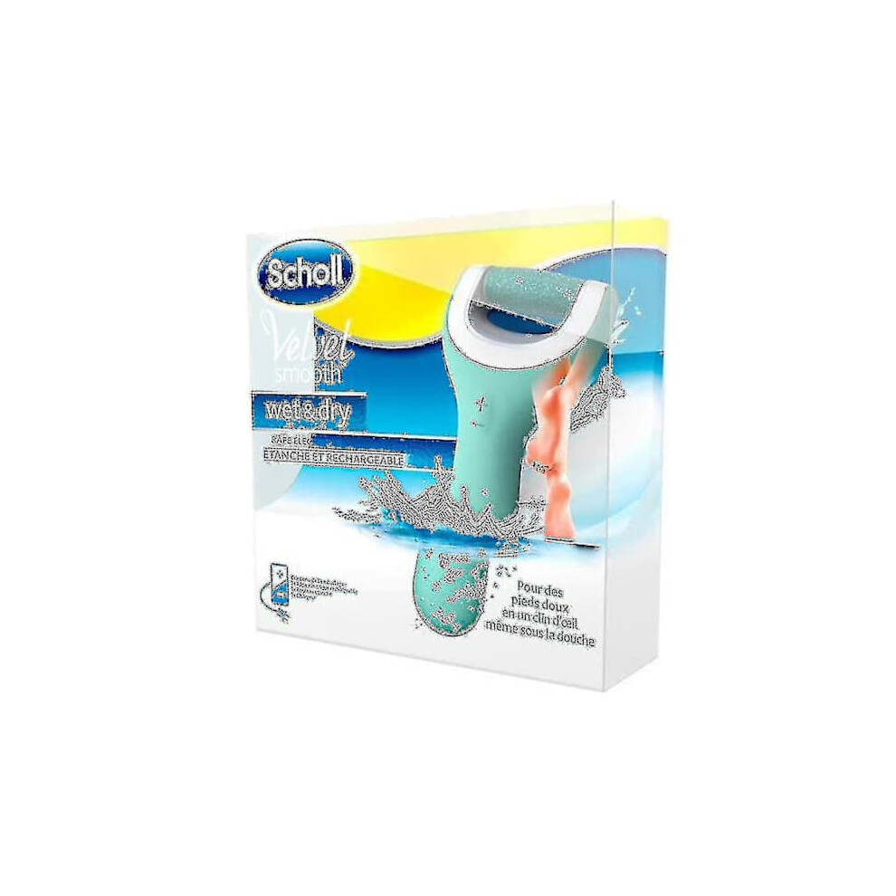 Scholl 电动足部磨皮器 蓝色 湿干两用
