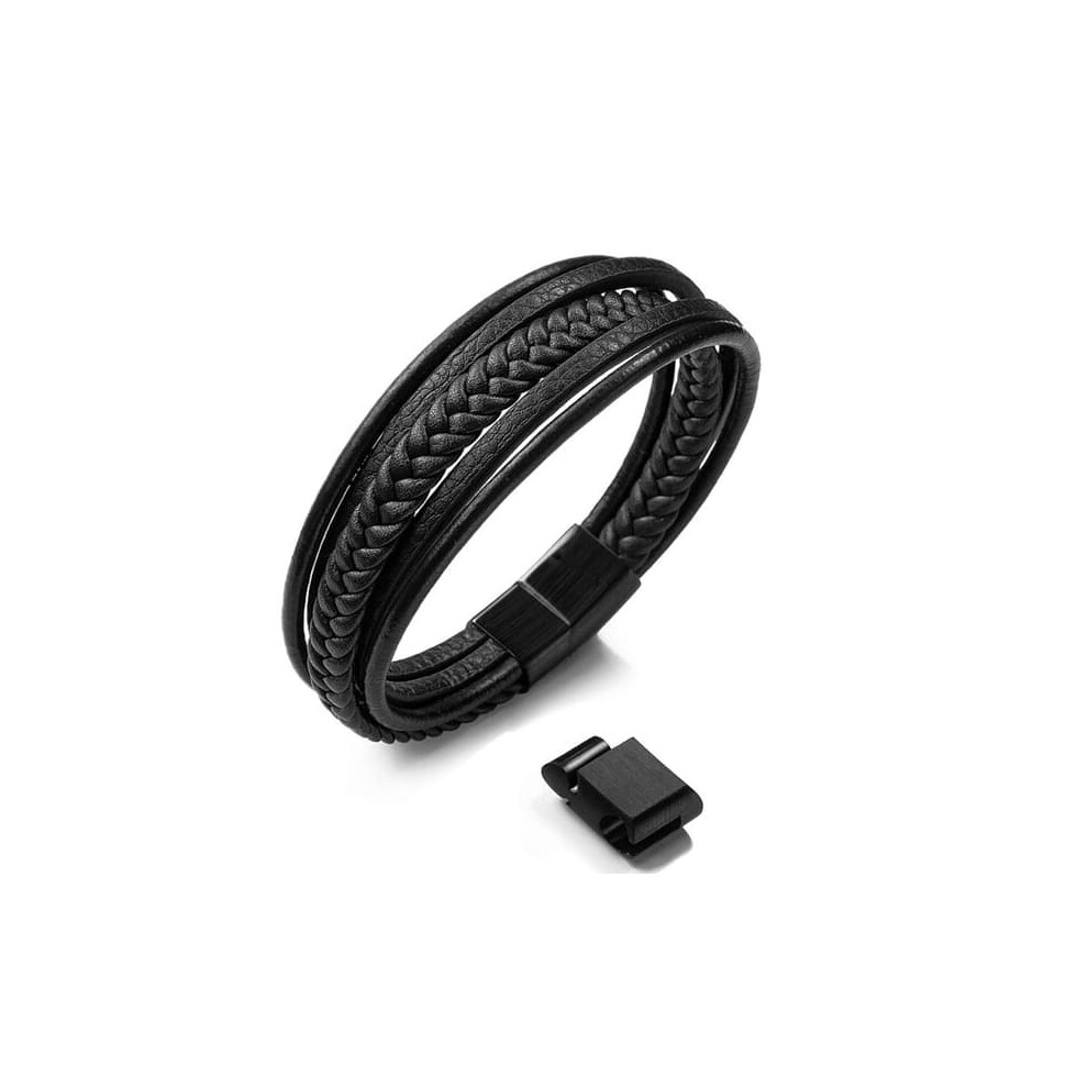 Men's Genuine Leather Cuff Bracelet 900223953445
