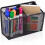 Magnetic Pen Holder Black 2-Compartment 6 Magnets 1